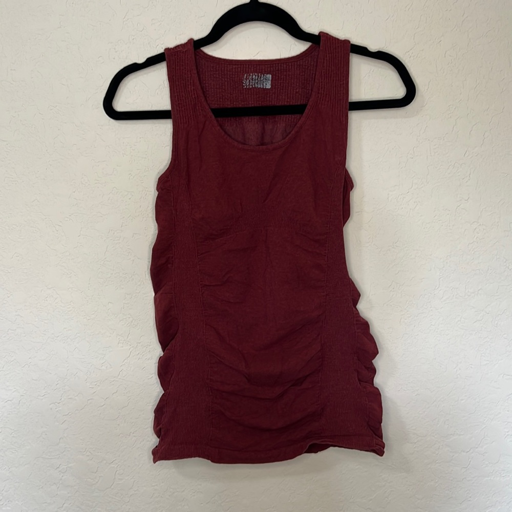 Maroon cinched tank